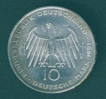 Németország 1991. 10M Ag "200 éves a Brandenburgi Kapu" T:2+ apró ph