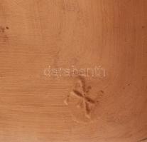 Zákány Eszter: Első István. Mázas kerámia plakett, mázpattogzással, 21,5x18,5 cm