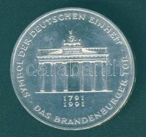 Németország 1991. 10M Ag "200 éves a Brandenburgi Kapu" T:2+