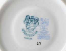 Kalocsa és Alföldi jelzésekkel csésze alátéttel. Jelzett, hibátlan, d:11,5 cm