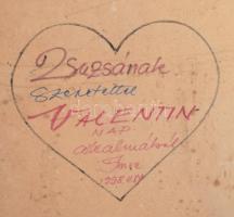 Kozma Imre (1933-2020): Napos táj. Olaj, farost, jelzett, hátoldalán Kozma Imre autográf ajándékozás...