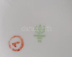 Hollóházi retro virágmintás kávés készlet, eredeti dobozában