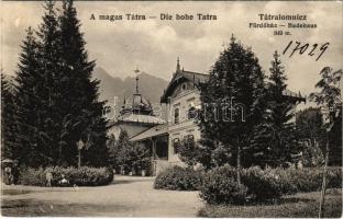 Tátralomnic, Tatranská Lomnica (Magas-Tátra, Vysoké Tatry); fürdőház. Kuszmann Gyula kiadása / Badehaus / spa (Rb)