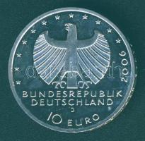 Németország 2006J 10€ Ag "650 éves a Hanza-szövetség" helyenként aranyozva T:1