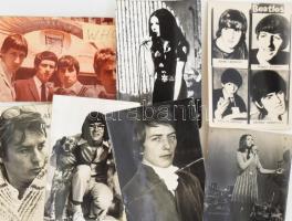 86 db trafikos színész, énekes fotó, 11,5×17,5 cm és 6,3×9,2 cm közötti méretekben