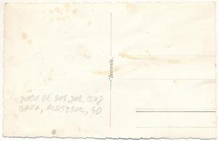 Zsuk, Alsózsuk, Jucu (Kolozsvár, Cluj); vasútállomás / railway station. photo (felületi sérülés / su...