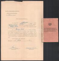 1942-1947 M. kir. Közellátási Hivatal okmányok