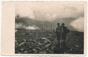 1941 Petrozsény, Petrosani; Intre nori pe varful Parangului / Paring-hegység / mountain (EK)