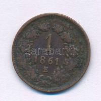 1861E 1kr Cu nagyobb átmérőjű 21mm-es lapkákn T:VF Adamo M4