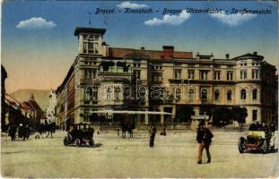 1917 Brassó, Kronstadt, Brasov; Villa Kertsch, fogorvos, Rézer Adolf üzlete, autók / villa, dentist, shop, automobiles (EB)
