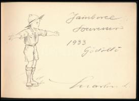 1933 Márton Lajos: Jamboree Souvenir, kiadja: Magyar Földrajzi Intézet Rt., 20p