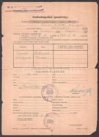 1942 Margitta, M. kir. 73. honvéd bevonulási központ 7 db katonai okmány