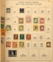 Schaubek régi előnyomott világalbum, néhány száz régi bélyeggel