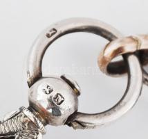 Zsebóra. Dávid-csillagot ábrázoló ezüst (Ag) tokkal koráll golyós díszítéssel. Kulcsos szerkezettel ...