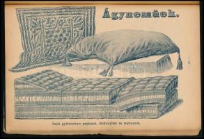 1896 Millennium-kiállítási árjegyzék Mössmer József "A menyaszonyhoz" vászon, asztalnemű, ...