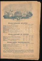 1896 Millennium-kiállítási árjegyzék Mössmer József "A menyaszonyhoz" vászon, asztalnemű, ...