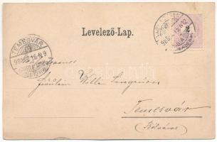 1898 (Vorläufer) Nagyszeben, Hermannstadt, Sibiu; Der grosse Ring (Winternacht) / Fő tér télen este,...