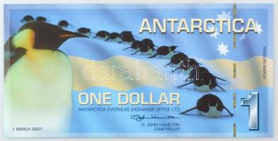 Antarktisz 2007. 1$ fantázia bankjegy T:UNC Antarctica 2007. 1 Dollars fantasy banknote C:UNC