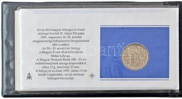 Magyarország 1991. 100Ft Cu-Ni "II. János Pál pápa látogatása Magyarországon" érmés boríté...