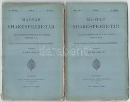 cca 1908-10 Magyar Shakespeare-Tár össz. 6 db száma: I. kötet, 3. és 4. füzet, III. kötet 3. füzet (...