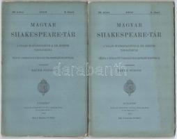 cca 1908-10 Magyar Shakespeare-Tár össz. 6 db száma: I. kötet, 3. és 4. füzet, III. kötet 3. füzet (...