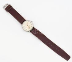 Tavannes férfi karóra, másodperc segédkörrel, mechanikus, működik, de időbeállító része javítandó, b...