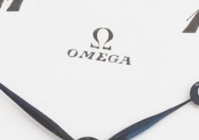 Omega zsebóra. Fém tokkal, frissen szervizelt, működik, dobozában, számlap d: 40 mm