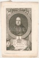 1788 Horányi Elek (1736-1809) piarista szerzetes, irodalomtörténész, tudománytörténész rézmetszetű portréja (Alexius Horányi de CC RR: Schol. Piar Nat. Budae XV. Febr. MDCCXXXVI.) Anton Tischler rézmetszete, Pest, 1788, 17x11 cm