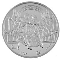 Bognár György (1944-) 2000. "Operabál" jelzett Ag emlékérem műanyag dísztokban (31,16g/0.9...