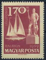 1959 Balaton I. 1,70Ft bélyeg a hal fején világos folt lemezhibával (6.000)