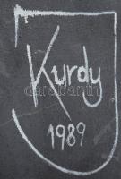 Kurdy Ilona (1951-): Virág. Vegyes technika, farost. Jelzett a hátoldalán. 50x40 cm