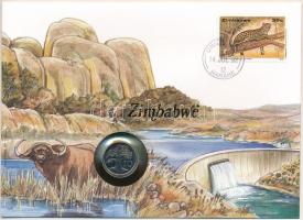 Zimbabwe 1991. 10c felbélyegzett borítékban, bélyegzéssel, német nyelvű leírással T:UNC Zimbabwe 1991. 10 Cents in envelope with stamp and cancellation, with German description C:UNC