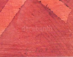 Szabó Nóra: Absztrakt. Vegyes technika, karton, üvegezett keretben, jelzett, hátoldalon a szerző sor...