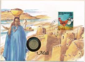 Mali felbélyegzett borítékban, bélyegzéssel, német nyelvű leírással, benne Nyugat Afrikai Államok 1994. 5Fr Al-Ni-Br T:AU Mali in envelope with stamp, cancellation and a prospectus in german, in it West African States 1994. 5 Francs Al-Ni-Br C:AU