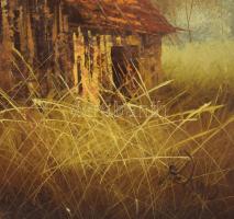 Olvashatatlan jelzéssel: Táj. Olaj, karton. Dekoratív fakeretben. 48x60 cm