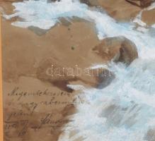 Sándor jelzéssel: Vízimalom, 1905. Akvarell, papír. Üvegezett fakeretben. 32,5x24 cm