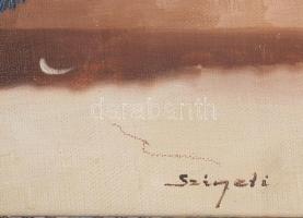 Szigeti jelzéssel: Csendélet gyümölcsökkel. Olaj, vászon, 60x80 cm Keretben