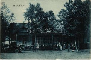 Málnásfürdő, Baile Malnas; autó a vendéglő előtt, étterem / automobile in front of the restaurant