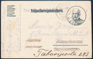 1917 Ferenc József arcképes tábori posta levelezőlap Russ. poln. Zivil Arb. Abt. No. 27 + HFP 388/m