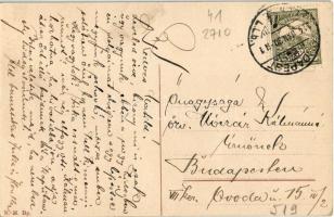 1914 Budapest VI. Andrássy út, autó, fiókpénztár (EK)