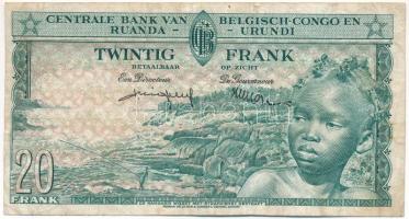 Belga-Kongó,Ruanda-Urundi 1959. 20Fr T:F
Belgien Congo, Rwanda and Urundi 1959. 20 Francs C:F
Krau...