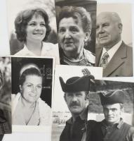 1969-1983 Vegyes portréfotó tétel, 26 db, hátoldalon feliratozva, 14×9 cm