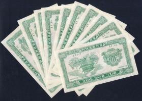 Kína DN dekoratív égetési pénz 50.000.000 névértékben, különleges papíron (10x) T:I