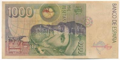 Spanyolország 1992. 1000P T:F foltos Spain 1992. 1000 Pesetas C:F spotted Krause P#163