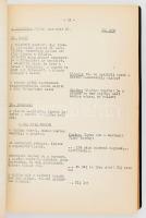 cca 1961 Az ígéret földje. Írta: Hegedüs Zoltán. Rendező: Mészáros Gyula. Technikai forgatókönyv, gé...