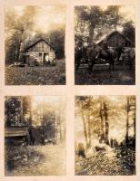 cca 1910-1920 Családi fotóalbum 64 db beragasztott fotóval, Budapest, Leányfalu, Lussin (Lošinj), fü...