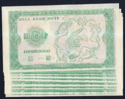 Kína DN dekoratív égetési pénz 400.000.000 névértékben, különleges papíron, papírráncokkal (10x) T:I