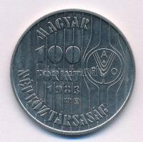 1983. 100Ft Cu-Ni "FAO - Több gabonát a világnak" T:BU Adamo EM72