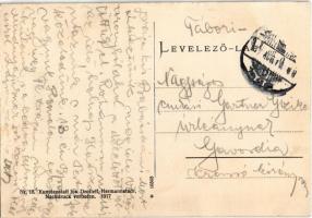 1917 Nagyszeben, Hermannstadt, Sibiu; Kis piac, gyümölcsvásár, Hugo Connerth üzlete. Jos. Drotleff N...