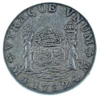 Kanada / Pepsodent ND (1971) 1732. 8R / Pillar Dollar Zn replika érem nem saját tokban (28mm) T:AU Canada / Pepsodent ND (1971) 1732. 8 Reales / Pillar Dollar Zn replica coin in not original case (28mm) C:AU